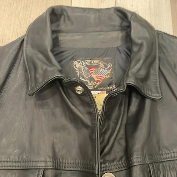NWT Men’s Black Genuine Leather Vest, size 50